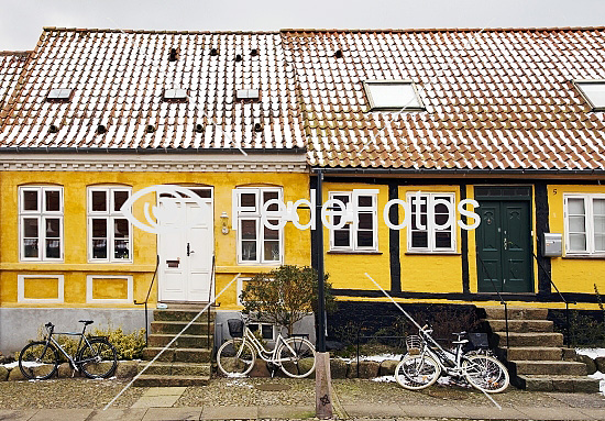 Gamle gule huse i Kalundborg