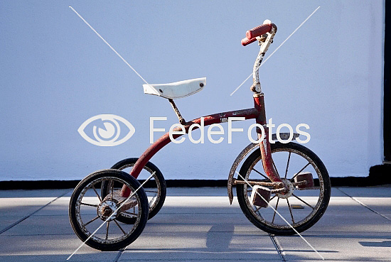 Gammel trehjulet cykel