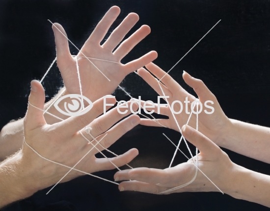 Hænder med snore - netværk