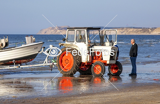 Traktor med båd