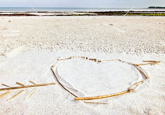 Hjerte i sand