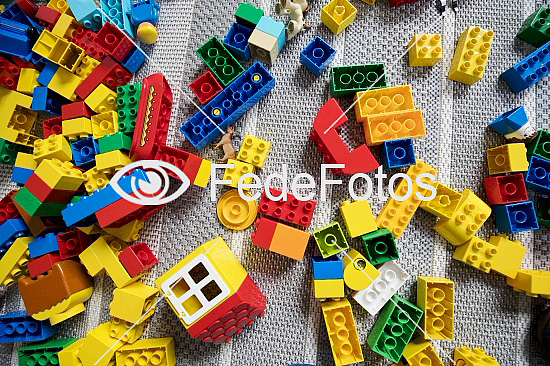 Legoklodser på gulv