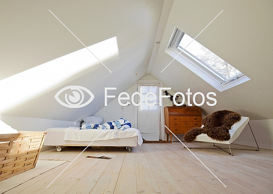 Loft med seng