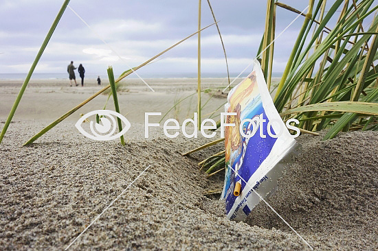 Plastik på strand