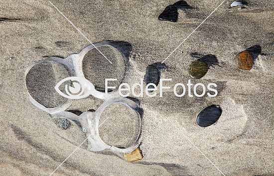 Plastik på strand