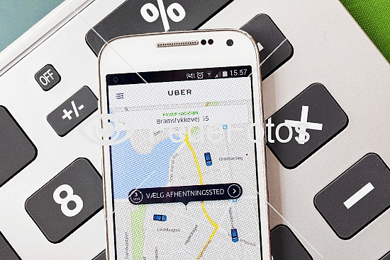 Uber app på lommeregner
