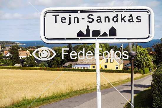 Byskilt: Tejn-Sandkås