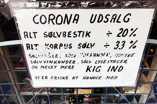 Corona-opslag, butik