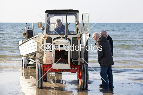 Traktor med båd